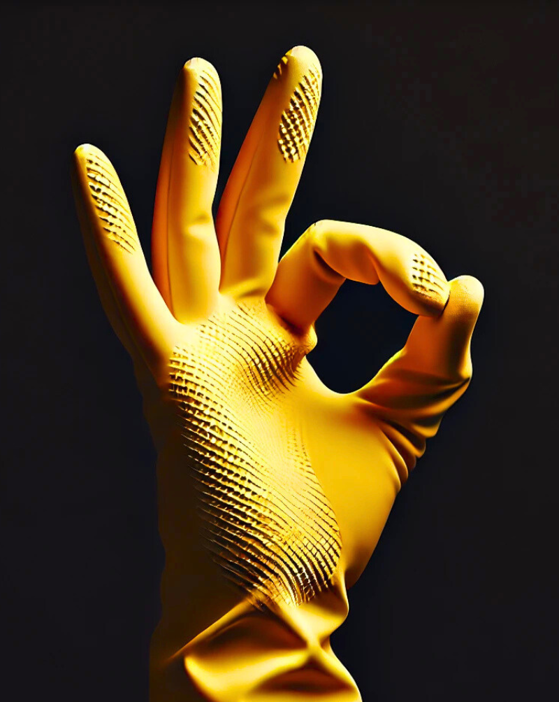 zolta-rekawiczka-gumowa-na-zoltym-tle-ruch-gest-ok-symbol-czystosci-i-perfekcji-profesjonalne-srodki-do-sprzatania-firma-sprzatajaca-kill-brud-krakow